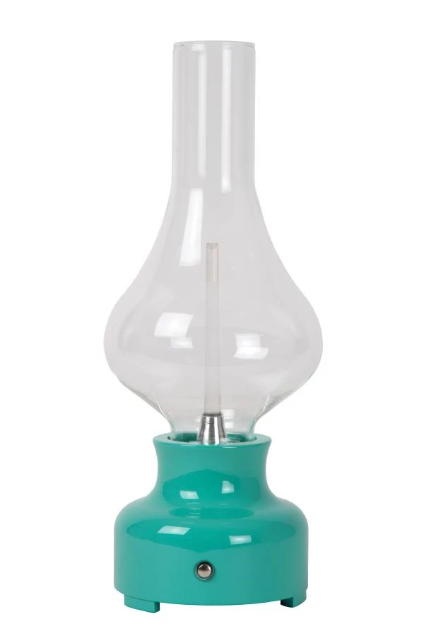 Lucide JASON - Lampe de table Rechargeable - Batterie - LED Dim. - 1x2W 3000K - 3 StepDim - Turquoise - éteint